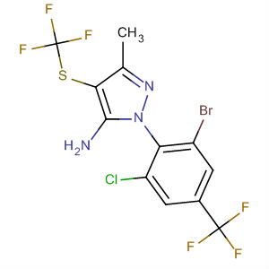 106258-25-7  1H-Pyrazol-5-amine,1-[2-bromo-6-chloro-4-(trifluoromethyl)phenyl]-3-methyl-4-[(trifluoromethyl)thio]-