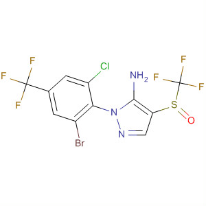 106258-83-7  1H-Pyrazol-5-amine,1-[2-bromo-6-chloro-4-(trifluoromethyl)phenyl]-4-[(trifluoromethyl)sulfinyl]-