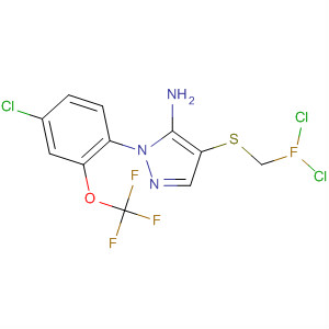 106259-03-4  1H-Pyrazol-5-amine,1-[4-chloro-2-(trifluoromethoxy)phenyl]-4-[(dichlorofluoromethyl)thio]-