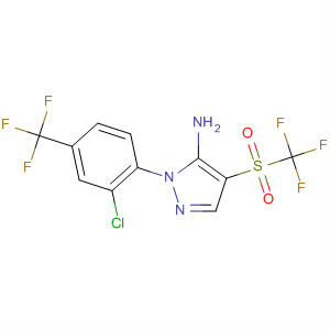 106259-29-4  1H-Pyrazol-5-amine,1-[2-chloro-4-(trifluoromethyl)phenyl]-4-[(trifluoromethyl)sulfonyl]-