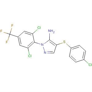 106259-59-0  1H-Pyrazol-5-amine,4-[(4-chlorophenyl)thio]-1-[2,6-dichloro-4-(trifluoromethyl)phenyl]-