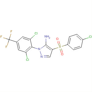 106259-60-3  1H-Pyrazol-5-amine,4-[(4-chlorophenyl)sulfonyl]-1-[2,6-dichloro-4-(trifluoromethyl)phenyl]-