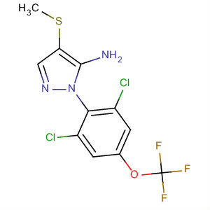 106259-61-4  1H-Pyrazol-5-amine,1-[2,6-dichloro-4-(trifluoromethoxy)phenyl]-4-(methylthio)-