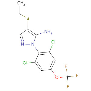 106259-62-5  1H-Pyrazol-5-amine,1-[2,6-dichloro-4-(trifluoromethoxy)phenyl]-4-(ethylthio)-