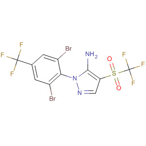 106259-76-1  1H-Pyrazol-5-amine,1-[2,6-dibromo-4-(trifluoromethyl)phenyl]-4-[(trifluoromethyl)sulfonyl]-