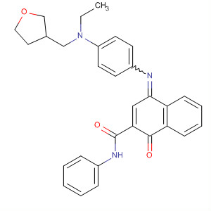 106282-01-3  2-Naphthalenecarboxamide,4-[[4-[ethyl[(tetrahydro-3-furanyl)methyl]amino]phenyl]imino]-1,4-dihydro-1-oxo-N-phenyl-