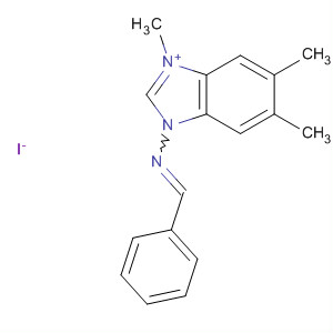 106284-90-6  1H-Benzimidazolium, 1,5,6-trimethyl-3-[(phenylmethylene)amino]-,iodide