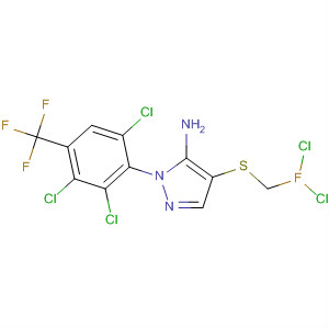 106285-11-4  1H-Pyrazol-5-amine,4-[(dichlorofluoromethyl)thio]-1-[2,3,6-trichloro-4-(trifluoromethyl)phenyl]-