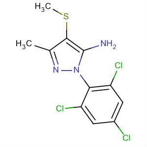 106285-81-8  1H-Pyrazol-5-amine, 3-methyl-4-(methylthio)-1-(2,4,6-trichlorophenyl)-