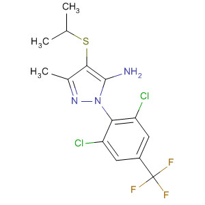106285-83-0  1H-Pyrazol-5-amine,1-[2,6-dichloro-4-(trifluoromethyl)phenyl]-3-methyl-4-[(1-methylethyl)thio]-