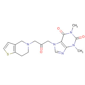 106310-16-1  1H-Purine-2,6-dione,7-[3-(6,7-dihydrothieno[3,2-c]pyridin-5(4H)-yl)-2-oxopropyl]-3,7-dihydro-1,3-dimethyl-