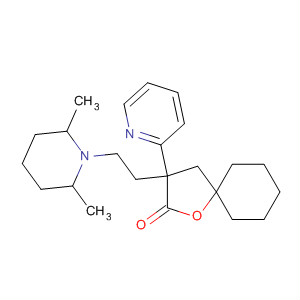 106327-70-2  1-Oxaspiro[4.5]decan-2-one,3-[2-(2,6-dimethyl-1-piperidinyl)ethyl]-3-(2-pyridinyl)-