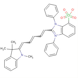 108527-92-0  1H-Benzimidazolium,2-[5-(1,3-dihydro-1,3,3-trimethyl-2H-indol-2-ylidene)-1,3-pentadienyl]-1,3-diphenyl-, perchlorate
