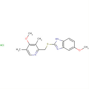 108928-02-5  1H-Benzimidazole,5-methoxy-2-[[(4-methoxy-3,5-dimethyl-2-pyridinyl)methyl]thio]-,hydrochloride