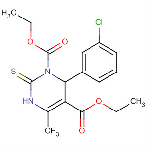 108931-05-1  1,5(2H)-Pyrimidinedicarboxylic acid,6-(3-chlorophenyl)-3,6-dihydro-4-methyl-2-thioxo-, diethyl ester