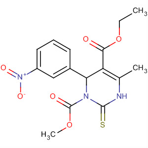 108931-09-5  1,5(2H)-Pyrimidinedicarboxylic acid,3,6-dihydro-4-methyl-6-(3-nitrophenyl)-2-thioxo-, 1-ethyl 5-methyl ester