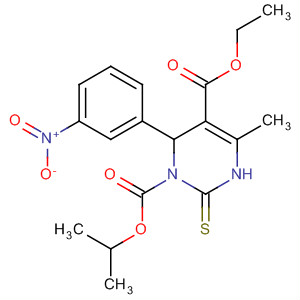 108931-13-1  1,5(2H)-Pyrimidinedicarboxylic acid,3,6-dihydro-4-methyl-6-(3-nitrophenyl)-2-thioxo-, 1-ethyl5-(1-methylethyl) ester