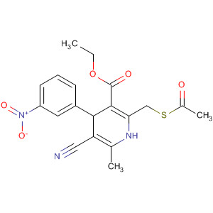 110668-58-1  3-Pyridinecarboxylic acid,2-[(acetylthio)methyl]-5-cyano-1,4-dihydro-6-methyl-4-(3-nitrophenyl)-,ethyl ester