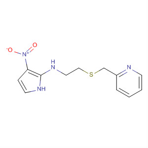 112598-30-8  1H-Pyrrol-2-amine, 3-nitro-N-[2-[(2-pyridinylmethyl)thio]ethyl]-
