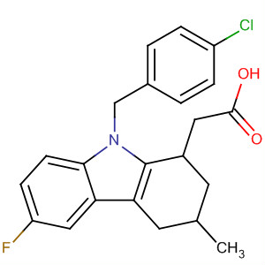 113243-21-3  1H-Carbazole-1-acetic acid,9-[(4-chlorophenyl)methyl]-6-fluoro-2,3,4,9-tetrahydro-3-methyl-