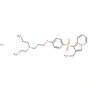 114432-56-3  1-Propanamine,3-[4-[(2-ethyl-1-indolizinyl)sulfonyl]phenoxy]-N,N-dipropyl-,monohydrochloride