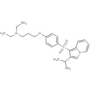 114432-65-4  1-Propanamine,N,N-diethyl-3-[4-[[2-(1-methylethyl)-1-indolizinyl]sulfonyl]phenoxy]-