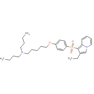 114432-93-8  1-Pentanamine,N,N-dibutyl-5-[4-[(2-ethyl-1-indolizinyl)sulfonyl]phenoxy]-