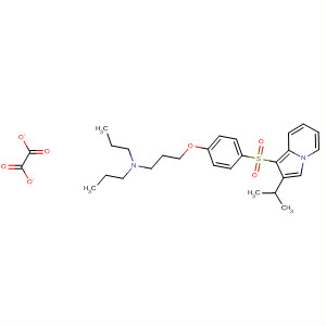 114448-97-4  1-Propanamine,3-[4-[[2-(1-methylethyl)-1-indolizinyl]sulfonyl]phenoxy]-N,N-dipropyl-,ethanedioate (1:1)