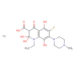 105934-74-5  3-Quinolinecarboxylic acid,1-ethyl-6-fluoro-1,4-dihydro-7-(4-methyl-1-piperazinyl)-4-oxo-, silver(1+)salt, tetrahydrate