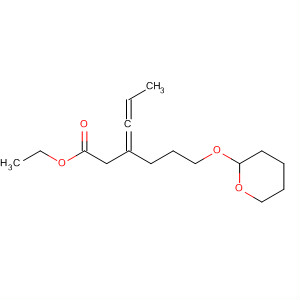 105950-11-6  3,4-Hexadienoic acid, 3-[3-[(tetrahydro-2H-pyran-2-yl)oxy]propyl]-, ethylester