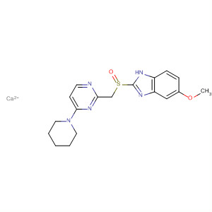 105950-80-9  1H-Benzimidazole,5-methoxy-2-[[[4-(1-piperidinyl)-2-pyrimidinyl]methyl]sulfinyl]-, calciumsalt