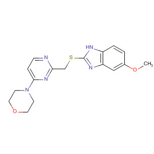 105950-81-0  1H-Benzimidazole,5-methoxy-2-[[[4-(4-morpholinyl)-2-pyrimidinyl]methyl]thio]-