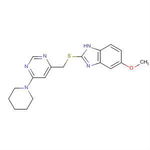 105950-87-6  1H-Benzimidazole,5-methoxy-2-[[[6-(1-piperidinyl)-4-pyrimidinyl]methyl]thio]-