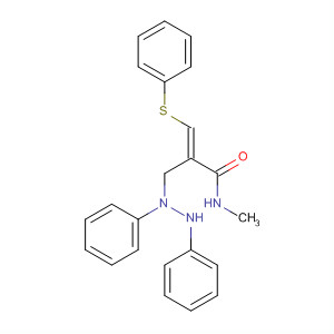 105970-86-3  2-Propenamide,2-[(1,2-diphenylhydrazino)methyl]-N-methyl-3-(phenylthio)-, (E)-