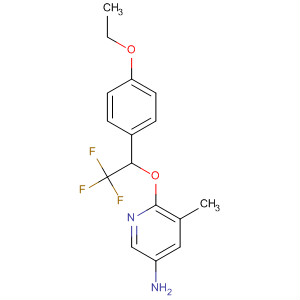 106024-20-8  3-Pyridinamine, 6-[1-(4-ethoxyphenyl)-2,2,2-trifluoroethoxy]-5-methyl-