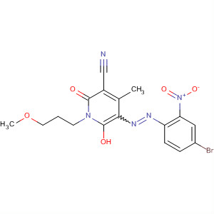 106044-58-0  3-Pyridinecarbonitrile,5-[(4-bromo-2-nitrophenyl)azo]-1,2-dihydro-6-hydroxy-1-(3-methoxypropyl)-4-methyl-2-oxo-