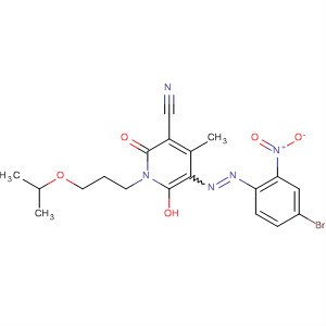 106044-61-5  3-Pyridinecarbonitrile,5-[(4-bromo-2-nitrophenyl)azo]-1,2-dihydro-6-hydroxy-4-methyl-1-[3-(1-methylethoxy)propyl]-2-oxo-