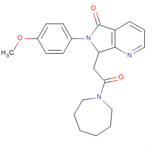106045-34-5  1H-Azepine,1-[[6,7-dihydro-6-(4-methoxyphenyl)-5-oxo-5H-pyrrolo[3,4-b]pyridin-7-yl]acetyl]hexahydro-