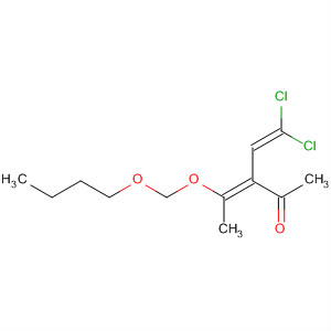 106054-99-3  3-Penten-2-one, 4-(butoxymethoxy)-3-(2,2-dichloroethenyl)-, (E)- 106054-99-3  3-Penten-2-one, 4-(butoxymethoxy)-3-(2,2-dichloroethenyl)-, (E)-