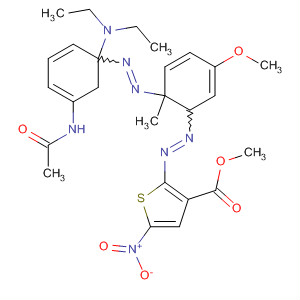 106060-65-5  3-Thiophenecarboxylic acid,2-[[4-[[2-(acetylamino)-4-(diethylamino)phenyl]azo]-5-methoxy-2-methylphenyl]azo]-5-nitro-, methyl ester