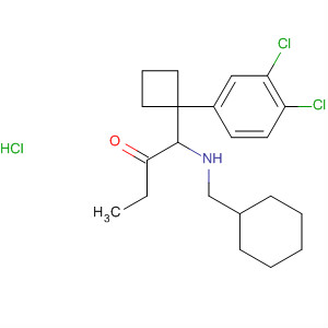 106079-27-0  2-Butanone,1-(cyclohexylmethylamino)-1-[1-(3,4-dichlorophenyl)cyclobutyl]-,hydrochloride