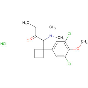 106079-37-2  2-Butanone,1-[1-(3,5-dichloro-4-methoxyphenyl)cyclobutyl]-1-(dimethylamino)-,hydrochloride