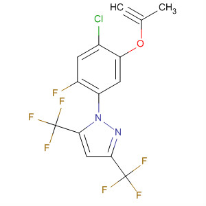 106082-00-2  1H-Pyrazole,1-[4-chloro-2-fluoro-5-(2-propynyloxy)phenyl]-3,5-bis(trifluoromethyl)-