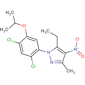 106082-41-1  1H-Pyrazole,1-[2,4-dichloro-5-(1-methylethoxy)phenyl]-5-ethyl-3-methyl-4-nitro-