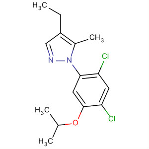 106082-91-1  1H-Pyrazole,1-[2,4-dichloro-5-(1-methylethoxy)phenyl]-4-ethyl-5-methyl-