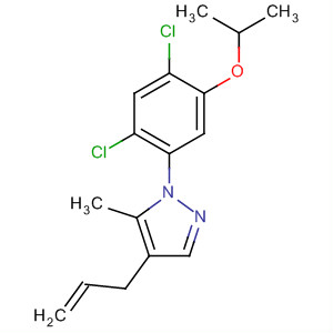 106082-93-3  1H-Pyrazole,1-[2,4-dichloro-5-(1-methylethoxy)phenyl]-5-methyl-4-(2-propenyl)-