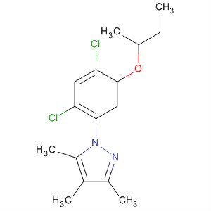 106083-11-8  1H-Pyrazole,1-[2,4-dichloro-5-(1-methylpropoxy)phenyl]-3,4,5-trimethyl-