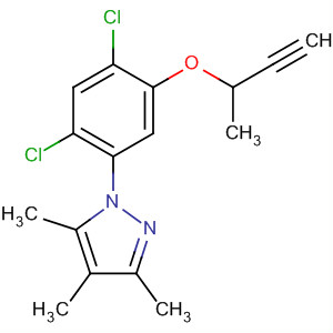 106083-19-6  1H-Pyrazole,1-[2,4-dichloro-5-[(1-methyl-2-propynyl)oxy]phenyl]-3,4,5-trimethyl-