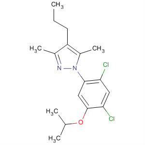 106083-33-4  1H-Pyrazole,1-[2,4-dichloro-5-(1-methylethoxy)phenyl]-3,5-dimethyl-4-propyl-