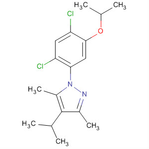 106083-35-6  1H-Pyrazole,1-[2,4-dichloro-5-(1-methylethoxy)phenyl]-3,5-dimethyl-4-(1-methylethyl)-